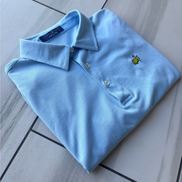 Brand New | Masters Clubhouse Collection Polo Made in Italy Sky Blue Augusta | M - Picture 3 of 16